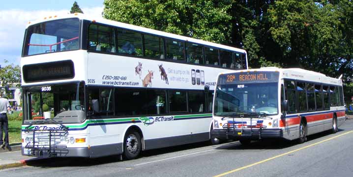 Victoria Regional Transit NovaBus 9213 & Transbus DM5000 9035